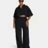 Camicia corta da resort da donna – nera Camicia corta da resort da donna – nera