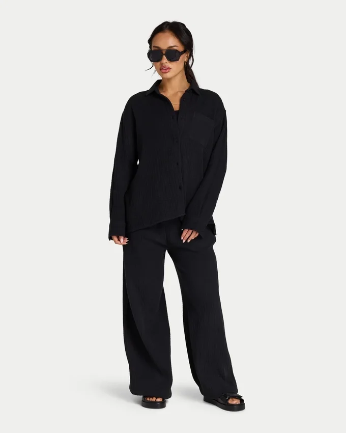 Camicia da resort a maniche lunghe da donna Camicia da resort a maniche lunghe da donna