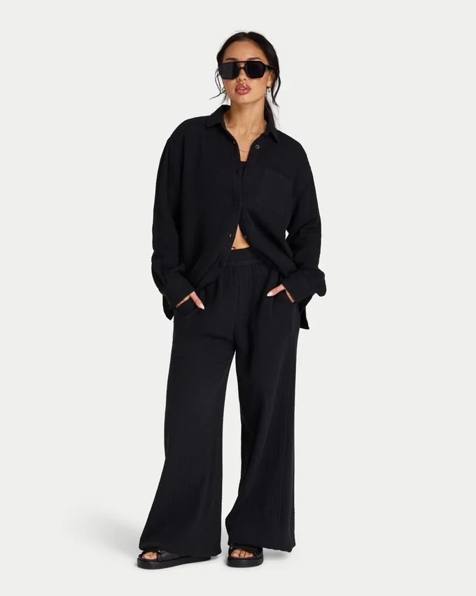 Camicia da resort a maniche lunghe da donna Camicia da resort a maniche lunghe da donna