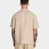Camicia da uomo a maniche corte in lino con pantaloncini Camicia da uomo a maniche corte in lino con pantaloncini