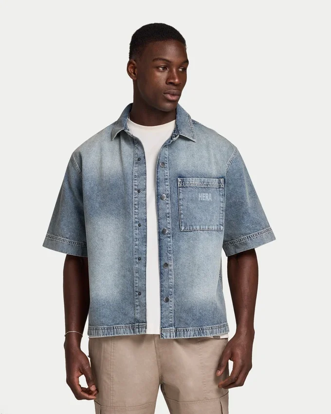 Camicia da uomo in Denim Camicia da uomo in Denim