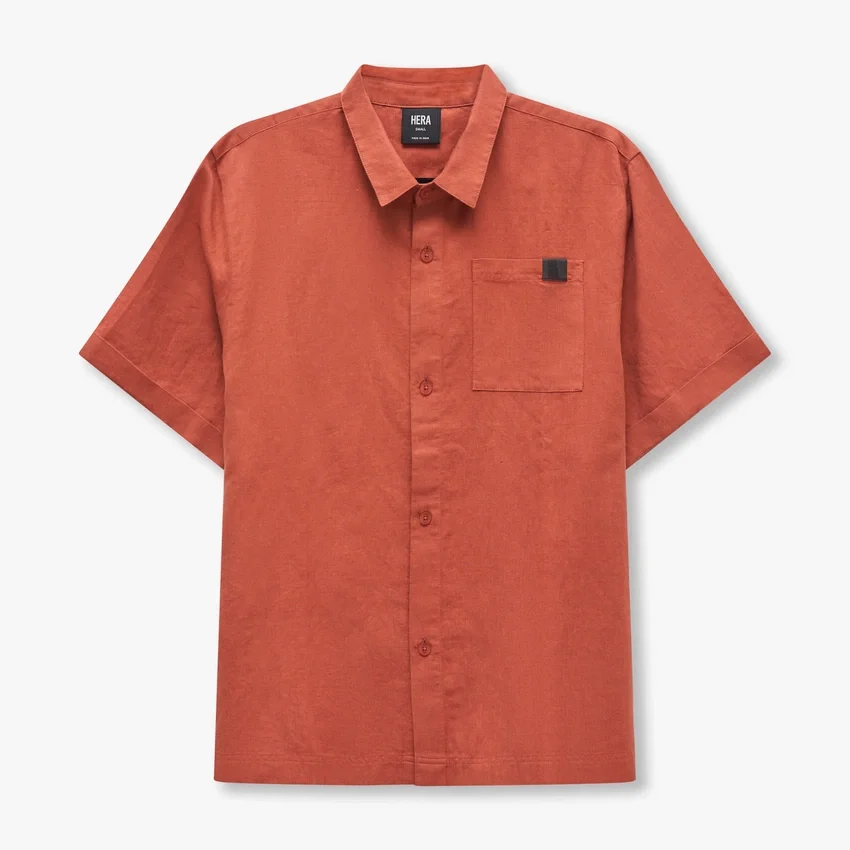 Camicie Rewear in misto lino – marrone argilla Camicie Rewear in misto lino – marrone argilla