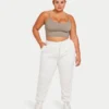 Crop top essenziale da donna – grigio palude Crop top essenziale da donna – grigio palude