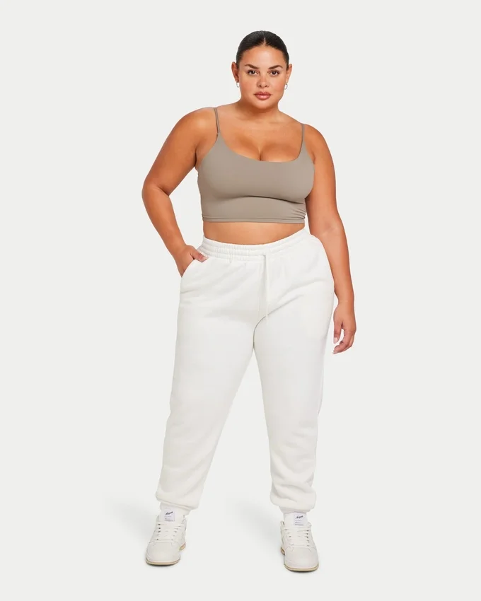 Crop top essenziale da donna – grigio palude Crop top essenziale da donna – grigio palude