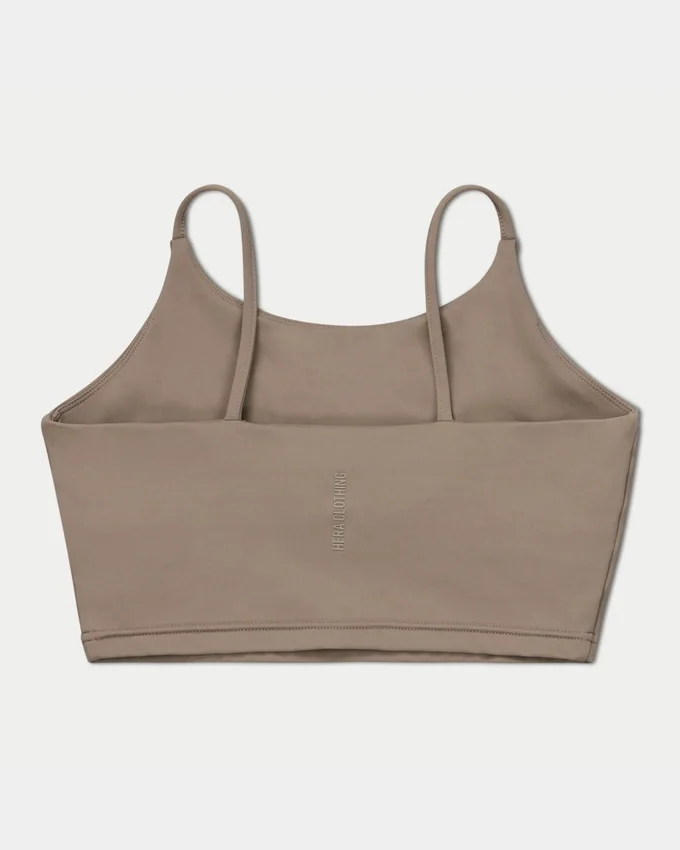 Crop top essenziale da donna – grigio palude Crop top essenziale da donna – grigio palude