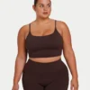 Crop top essenziale da donna – marrone ardesia Crop top essenziale da donna – marrone ardesia