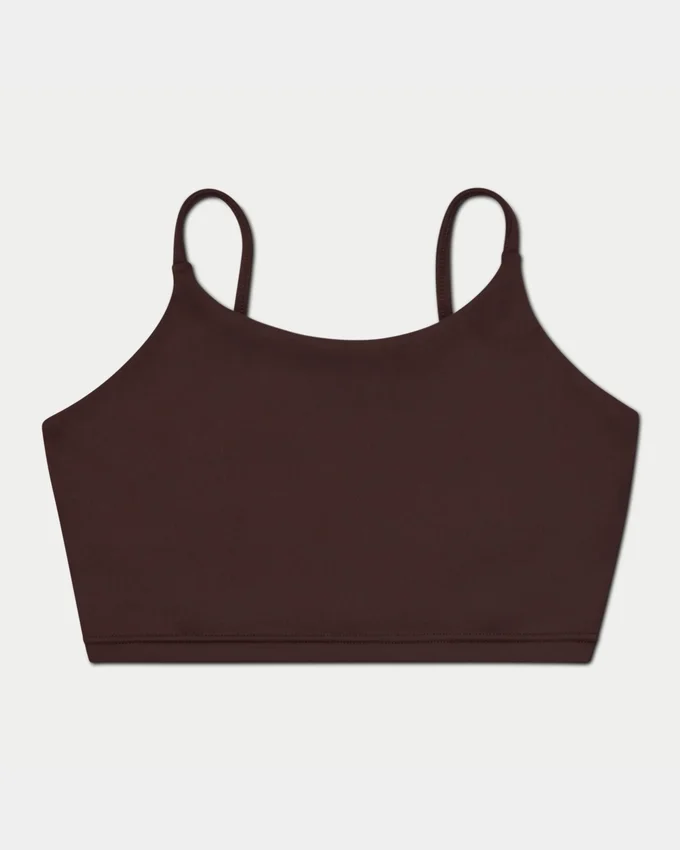 Crop top essenziale da donna – marrone ardesia Crop top essenziale da donna – marrone ardesia