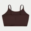 Crop top essenziale da donna – marrone ardesia Crop top essenziale da donna – marrone ardesia