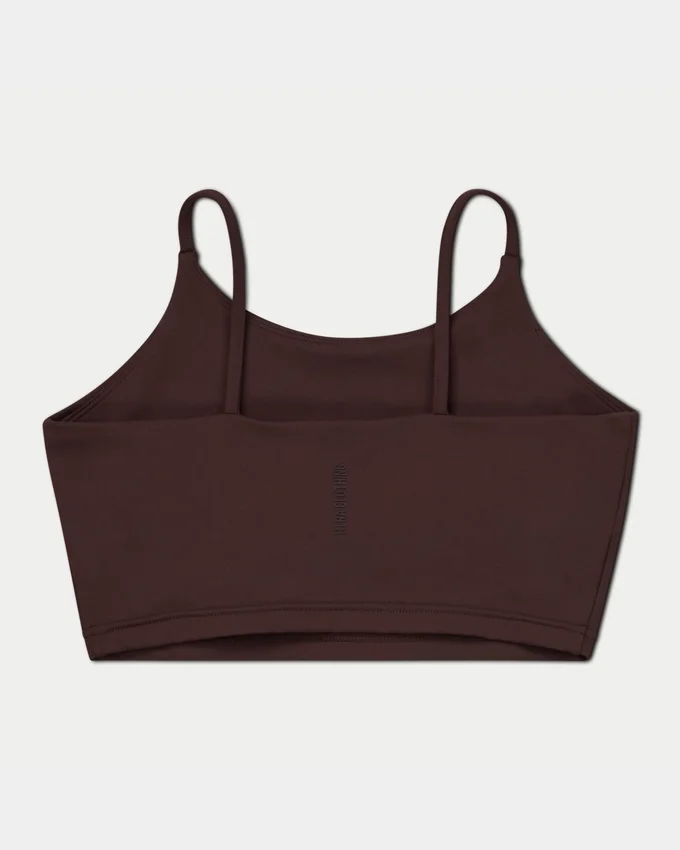 Crop top essenziale da donna – marrone ardesia Crop top essenziale da donna – marrone ardesia