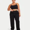 Crop top essenziale da donna – nero Crop top essenziale da donna – nero