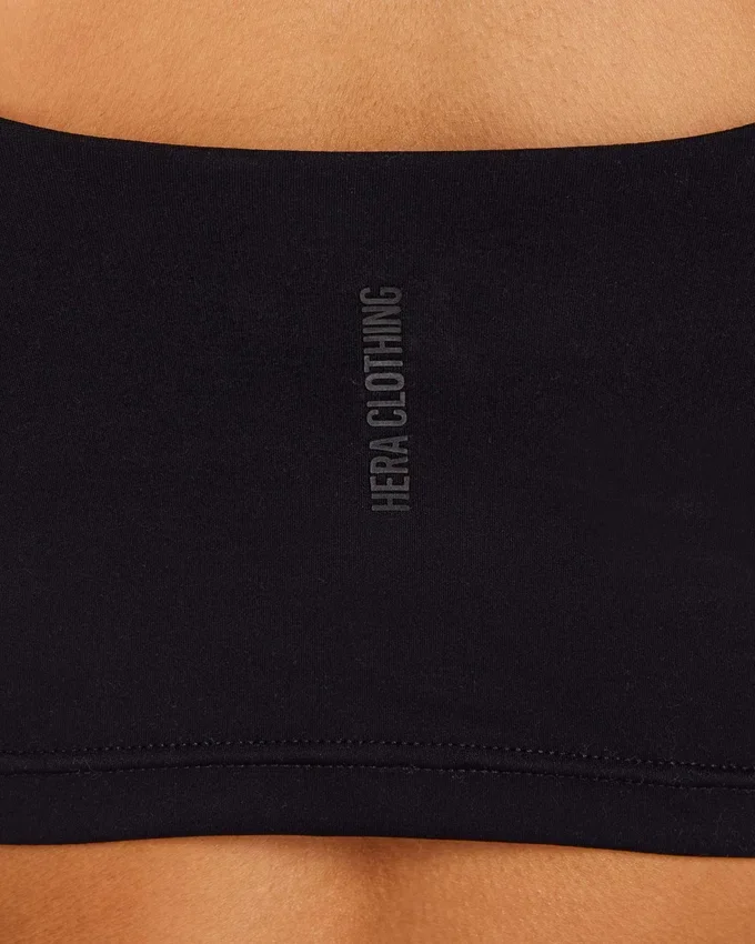 Crop top essenziale da donna – nero Crop top essenziale da donna – nero