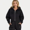 Felpa con cappuccio corta da donna 365 con zip