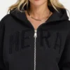 Felpa con cappuccio corta da donna 365 con zip