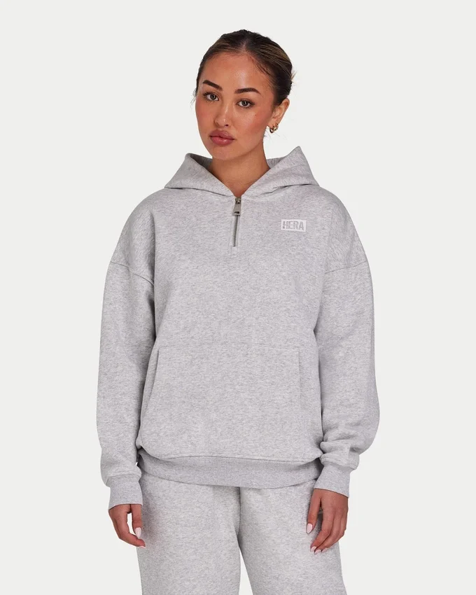 Felpa con cappuccio da donna “Collective” – grigio melange Felpa con cappuccio da donna “Collective” – grigio melange