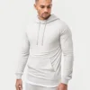 Felpa con cappuccio da uomo slim fit – grigio melange Felpa con cappuccio da uomo slim fit – grigio melange