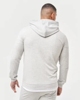 felpa con cappuccio da uomo slim fit grigio melange 2 280x350 - Felpa con cappuccio da uomo slim fit - grigio melange