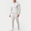Felpa con cappuccio da uomo slim fit – grigio melange Felpa con cappuccio da uomo slim fit – grigio melange