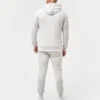 Felpa con cappuccio da uomo slim fit – grigio melange Felpa con cappuccio da uomo slim fit – grigio melange