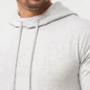 Felpa con cappuccio da uomo slim fit – grigio melange Felpa con cappuccio da uomo slim fit – grigio melange