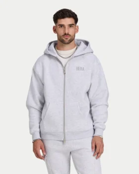 Felpa con cappuccio e zip oversize da uomo
