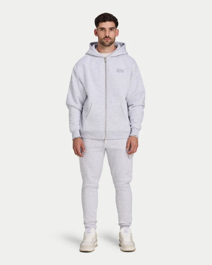 Felpa con cappuccio e zip oversize da uomo Felpa con cappuccio e zip oversize da uomo