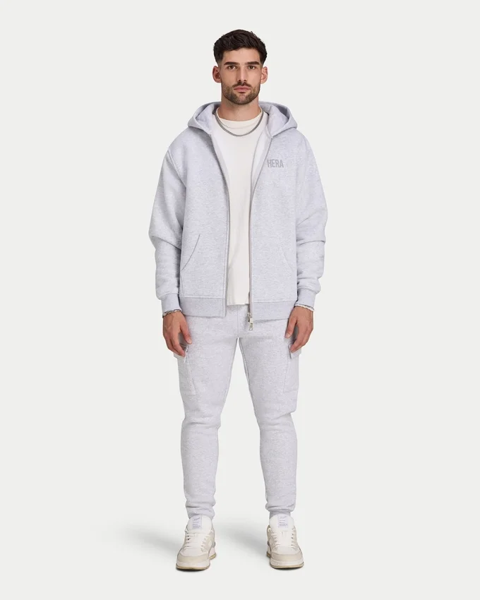 Felpa con cappuccio e zip oversize da uomo Felpa con cappuccio e zip oversize da uomo