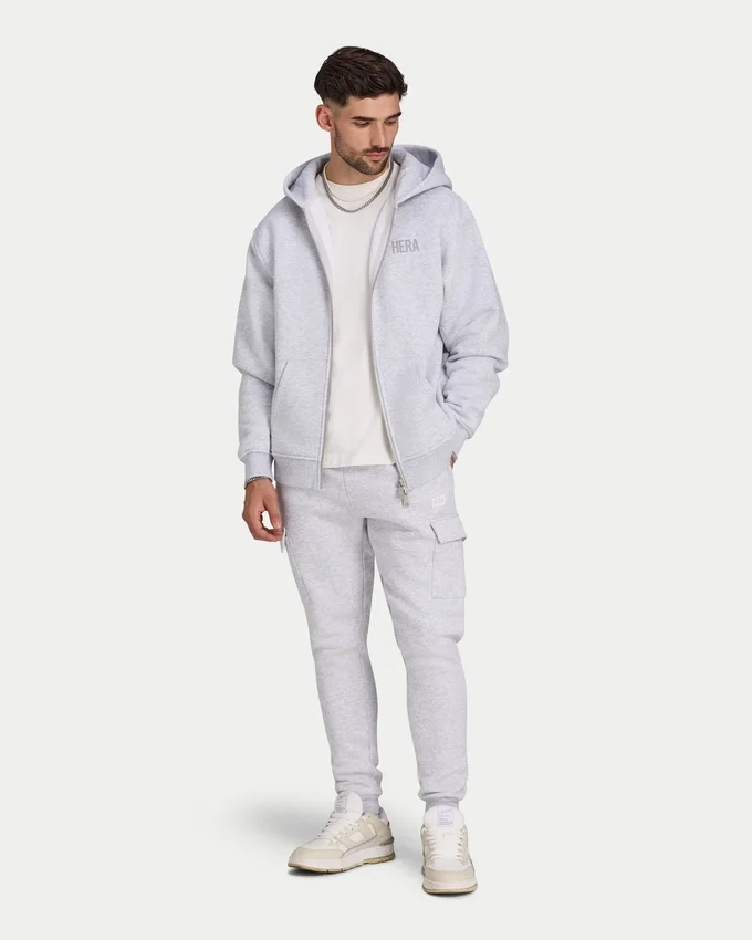 Felpa con cappuccio e zip oversize da uomo Felpa con cappuccio e zip oversize da uomo
