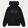 Felpa con cappuccio Label da uomo – nera