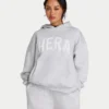 Felpa con cappuccio oversize da donna 365 – grigio melange Felpa con cappuccio oversize da donna 365 – grigio melange