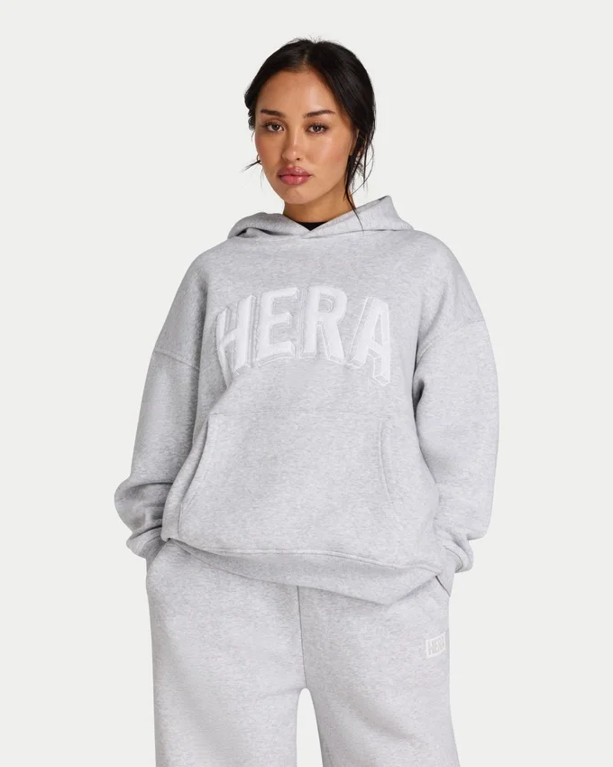 Felpa con cappuccio oversize da donna 365 – grigio melange Felpa con cappuccio oversize da donna 365 – grigio melange