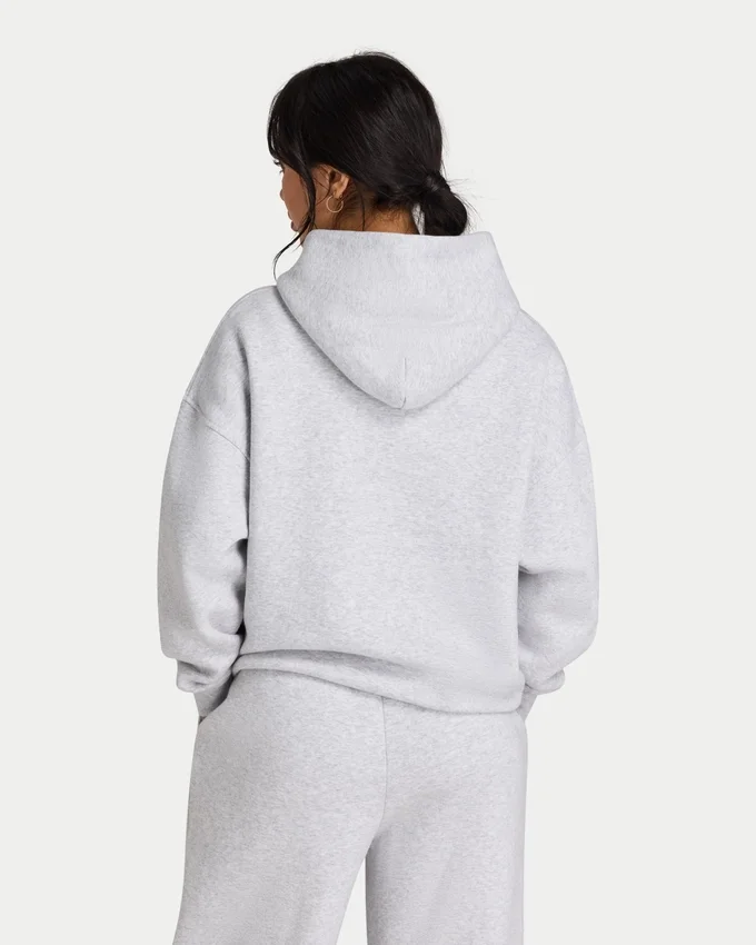 Felpa con cappuccio oversize da donna 365 – grigio melange Felpa con cappuccio oversize da donna 365 – grigio melange
