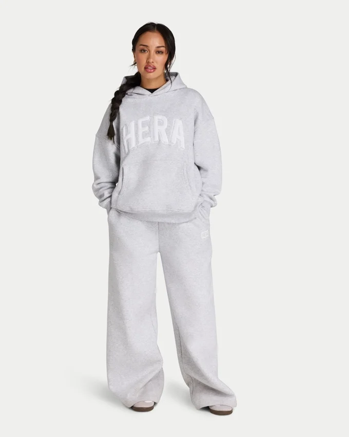 Felpa con cappuccio oversize da donna 365 – grigio melange Felpa con cappuccio oversize da donna 365 – grigio melange