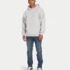 Felpa con cappuccio oversize da uomo “Collective” – grigio melange Felpa con cappuccio oversize da uomo “Collective” – grigio melange