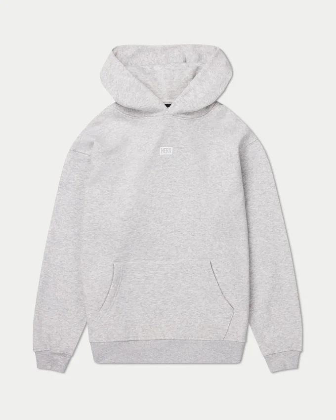 Felpa con cappuccio oversize da uomo “Collective” – grigio melange Felpa con cappuccio oversize da uomo “Collective” – grigio melange