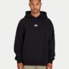 Felpa con cappuccio oversize da uomo “Collective” – nera