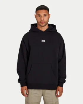 Felpa con cappuccio oversize da uomo “Collective” – nera