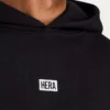 Felpa con cappuccio oversize da uomo “Collective” – nera