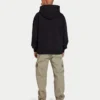 Felpa con cappuccio oversize da uomo “Collective” – nera