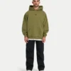 Felpa con cappuccio oversize da uomo “Collective” – verde oliva