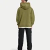 Felpa con cappuccio oversize da uomo “Collective” – verde oliva