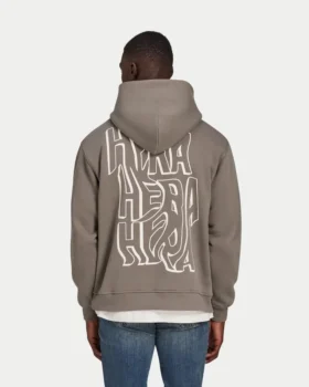 Felpa con cappuccio oversize da uomo con grafica graffiti