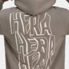 Felpa con cappuccio oversize da uomo con grafica graffiti