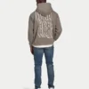 Felpa con cappuccio oversize da uomo con grafica graffiti