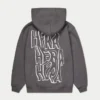 Felpa con cappuccio oversize da uomo con grafica graffiti