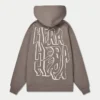 Felpa con cappuccio oversize da uomo con grafica graffiti