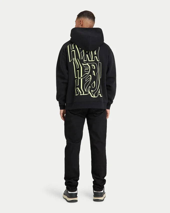 Felpa con cappuccio oversize da uomo “Graffiti” – nera Felpa con cappuccio oversize da uomo “Graffiti” – nera