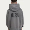 Felpa con cappuccio oversize da uomo – grigio antracite