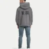 Felpa con cappuccio oversize da uomo – grigio antracite