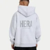 Felpa con cappuccio oversize da uomo – grigio melange Felpa con cappuccio oversize da uomo – grigio melange