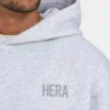 Felpa con cappuccio oversize da uomo – grigio melange Felpa con cappuccio oversize da uomo – grigio melange
